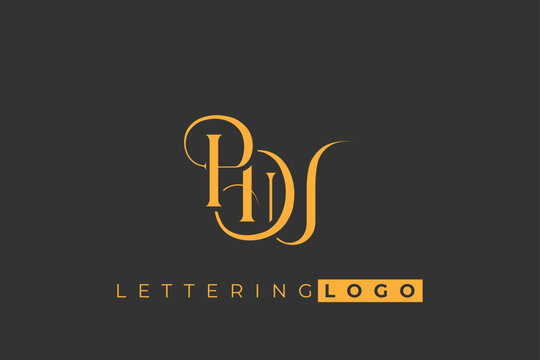 PDU Elegant Monogram Logo Design With Decorative Lettering