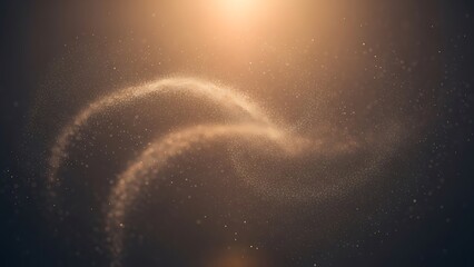 Cosmic Dust Swirling Around a Bright Celestial Body in Deep Space from a Distant Viewpoint