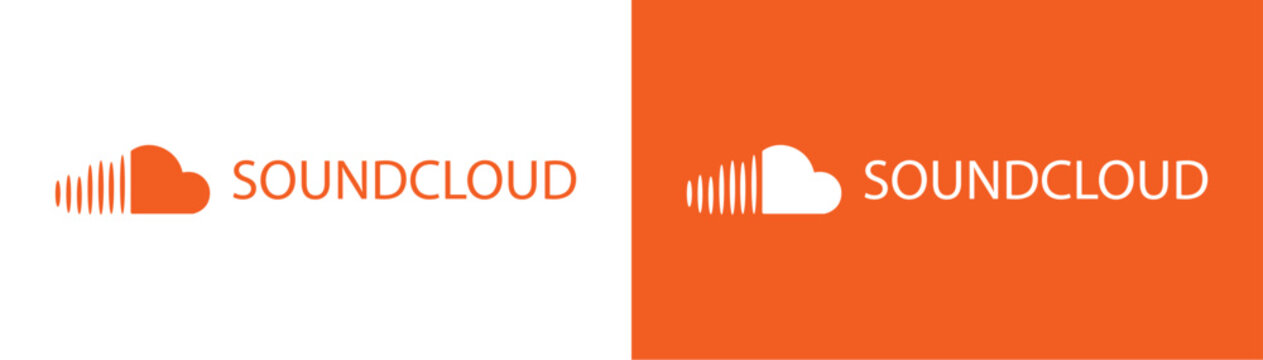SoundCloud Audio Streaming Service Logo Design with Text, Editorial Use Only