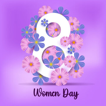 women day 8 march social media postcard 