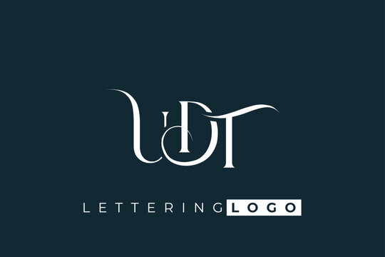 UDT Elegant Monogram Logo Design With Decorative Lettering