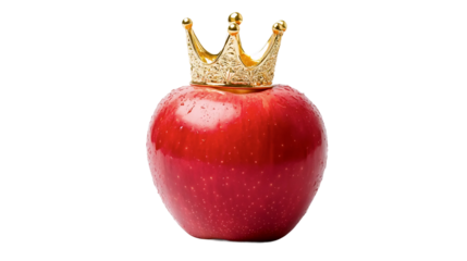 Red Apple with Golden Crown