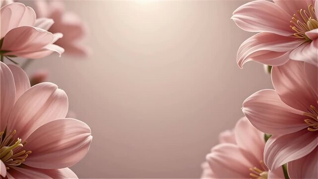 Soft pink peony flowers framing elegant blank space, ideal for wedding invitations, luxury branding, floral backgrounds, and romantic design layouts.