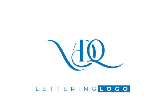VDQ Elegant Monogram Logo Design With Decorative Lettering