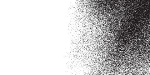 Abstract monochrome gradient of fine particles fading from black to white.