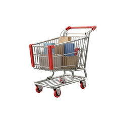 Shopping cart full of packages