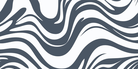 Abstract Wavy Lines Pattern in Monochrome Tones.