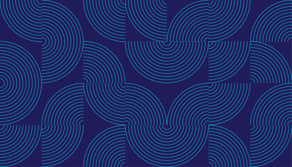 Abstract blue concentric circles pattern creating a dynamic and modern visual.