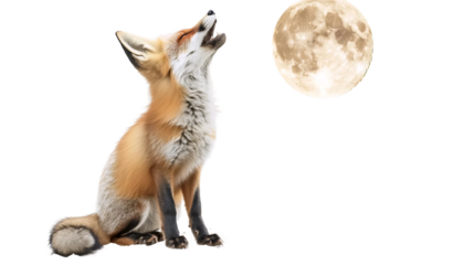 Moonlit Fox Scene