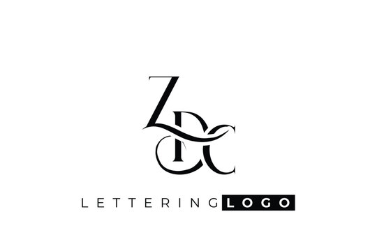 ZDC Elegant Monogram Logo Design With Decorative Lettering