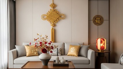 Modern Living Room Interior with Decorative Elements 1.