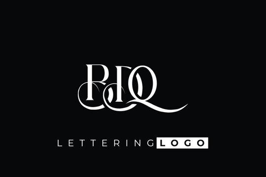 BDQ Elegant Monogram Logo Design With Decorative Lettering