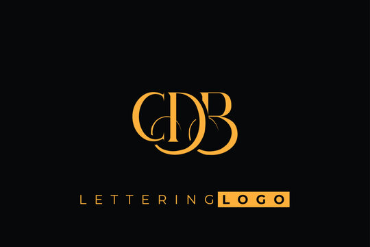 CDB Elegant Monogram Logo Design With Decorative Lettering