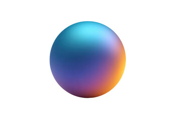 Gradient Sphere Orb With Blue Purple Orange Hues On Black Background color