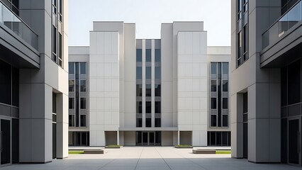 Modern office building exterior architecture.