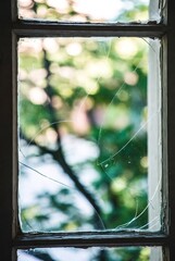 a broken window