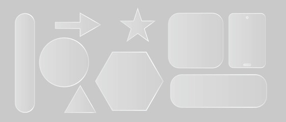 A collection of basic geometric shapes in a light gray tone