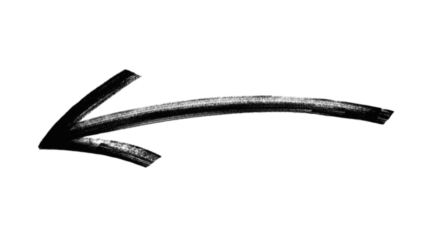 Hand-drawn red arrow icon brush stroke, arrow sign drawn with marker on transparent background - Powered by Adobe