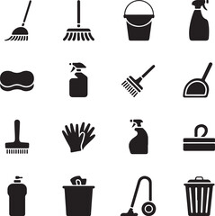 Cleaning Tools Silhouette Bundle