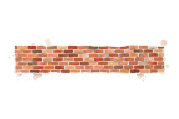 Artistic brick structure featuring paint splashes, ideal for decorative compositions and design