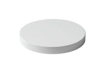 White circular podium on black background for product display circle stage