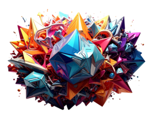 abstract background with colorful triangles