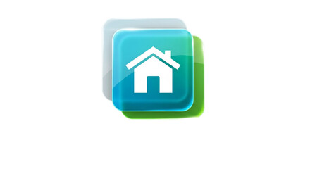 Modern Home Icon Button for Real Estate Website UI Design Smart House App Navigation Digital Property Search