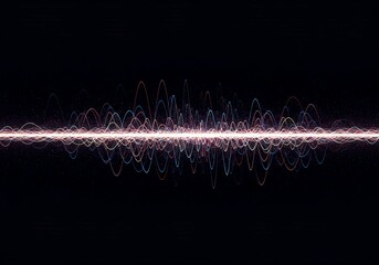 Dynamic flowing pattern representing harmonic motion, energy transfer, or periodic vibration in an abstract scientific context, physics, pulse, data