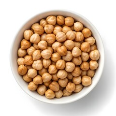 Obraz premium Hazelnut Seeds Raw Brown Nuts on Bright White Background, Natural Texture, Earthy Warm Tones, Organic Still Life, Wholesome Food Photography, Healthy Ingredient Clean Minimal Aesthetic
