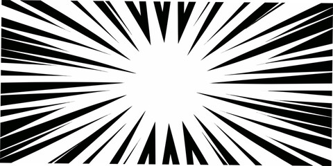 A striking black and white radial burst pattern emanating from a central point © Prince