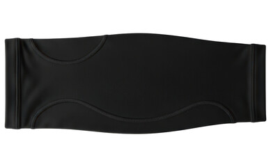 Black neoprene compression sleeve for knee or elbow support use isolated on transparent background