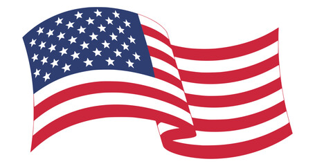 Waving USA Flag Backdrop Transparent