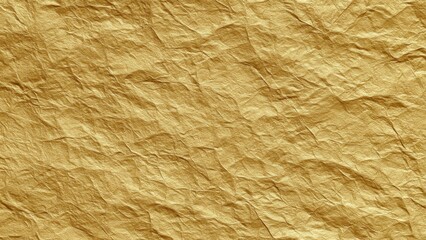 Gold wrinkled paper texture background
