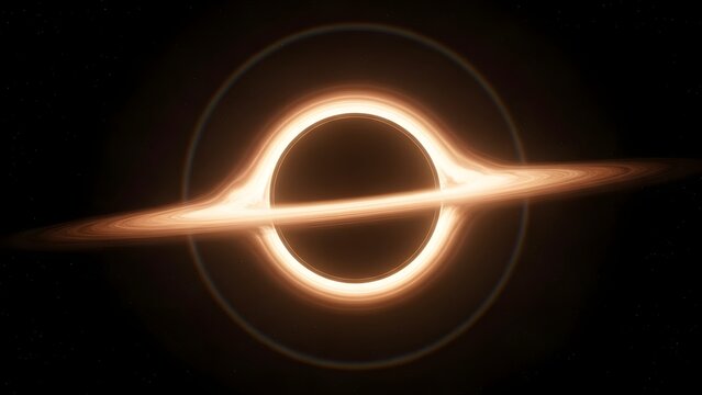 Glowing Ring In Dark Space Creating Solar Halo. - Powered by Adobe