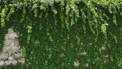 Obraz premium Ivy covered wall background
