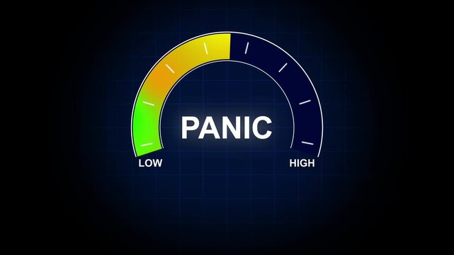Panic Level Meter Low Anxiety Gauge stress level emotional state