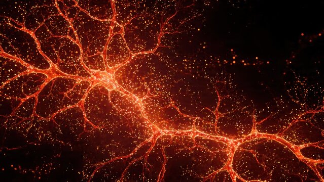 Neural network connections illustration - Powered by Adobe