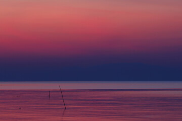 The beauty of the sky and sea before sunrise.