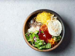 Bibimbap, Korean mixed rice with vegetable