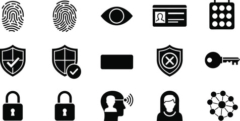 Simple line icon collection of driver licences ID cards and identification documents in monochrome style for use in apps websites printable templates and forms