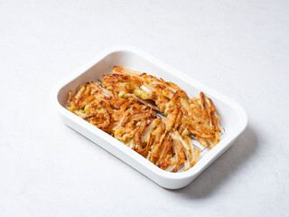 Vegetable tempura on a plate