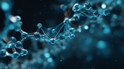 futuristic AI medical interface hologram, abstract molecular visualization, blue cyan glow, clean high tech background,