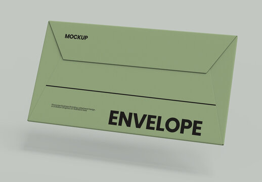 Floating Premium Envelope Mockup for Branding and Stationery Showcase