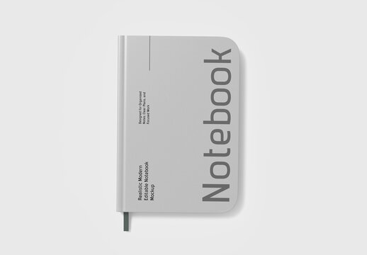 Hardcover Notebook Diary PSD Mockup