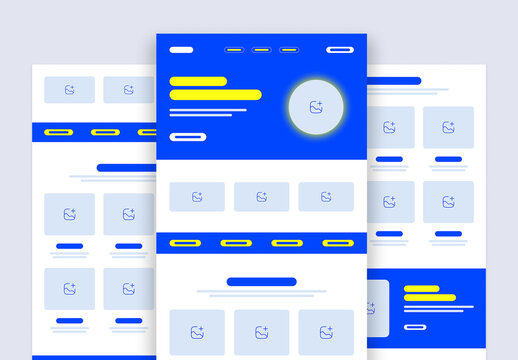 Wireframe Website Landing Page Template