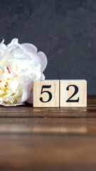 Fototapeta premium Close-up of wooden blocks displaying 