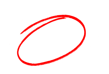 circle brush stroke marker highlighter isolated on transparent background