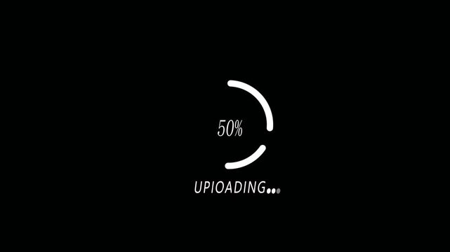Animated loading circle 81 percent complete progress bar digital interface technology modern design.New year 2026 loading bar animation Year