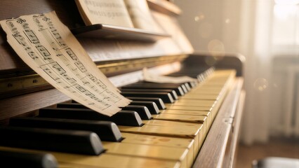 old piano keys Memories of Time
