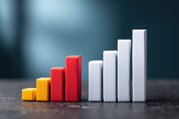 Social media success represented by a colorful bar graph illustrating growth and engagement metrics for users and brands in the digital space